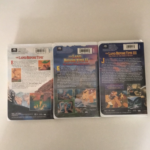 VHS movies: The Land Before Time I,II, and III. - Picture 2 of 9
